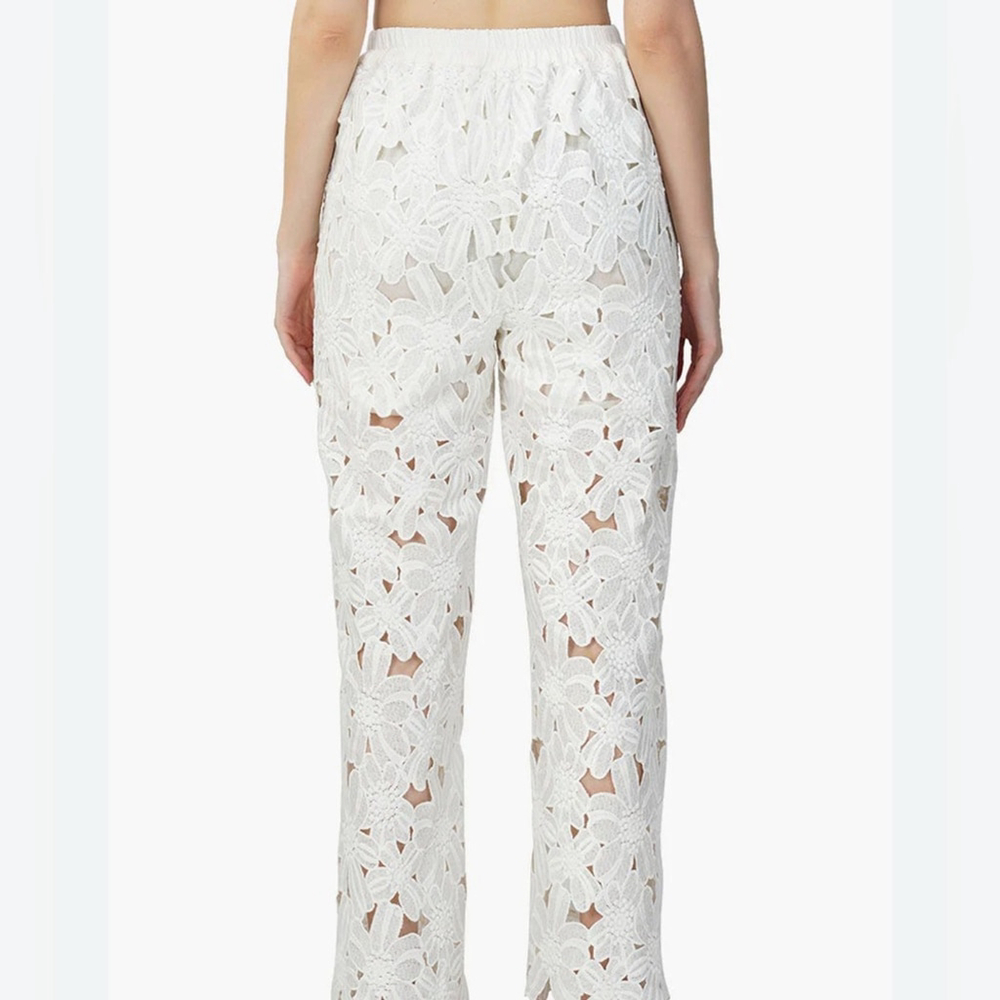 anthropologie 4our dreamers White Lace Women's Pants